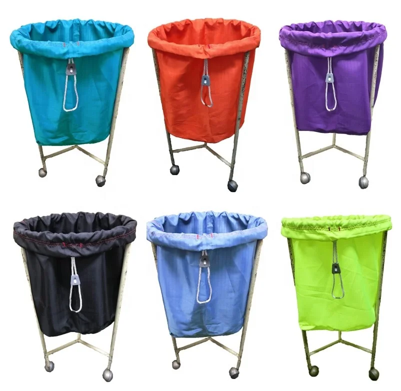 Custom Large Cotton Foldable Industrial Commercial Hotel Nylon Laundry Bags Drawstring for Clothes with logo Strap