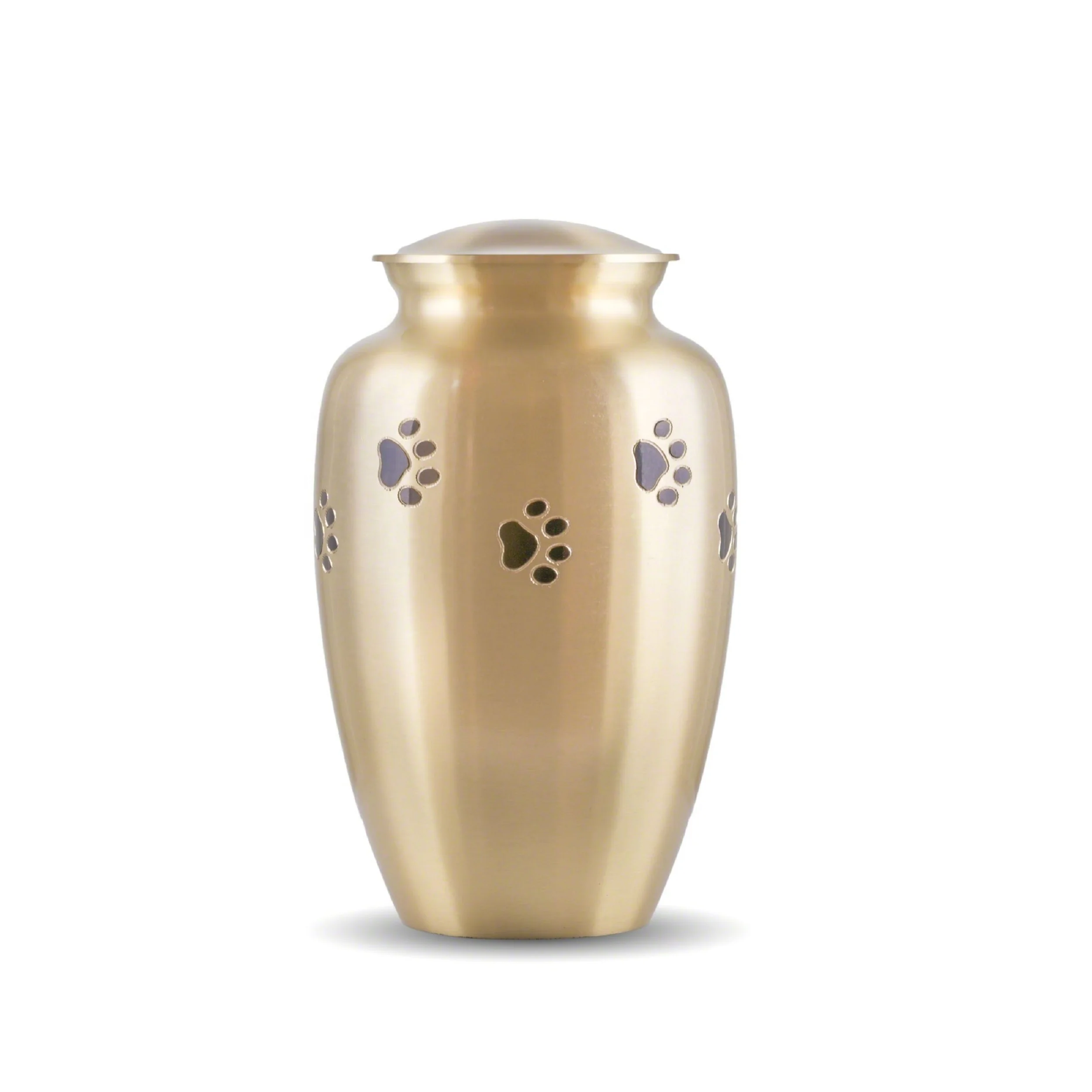 Metallic Classic Cremation Urn And Keepsakes With Paw Engraved Designed ...