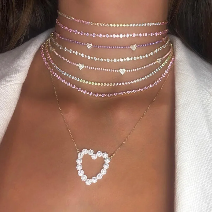 diamond choker necklace womens