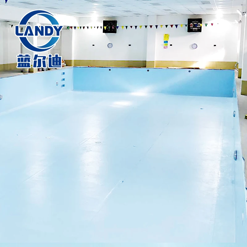Landy 1.8*25m Rectangle Beaded PVC Pool Liner 1.5mm Thick Anti-Slip UV Resistant Durable Blue Swimming Pool Liners Pools