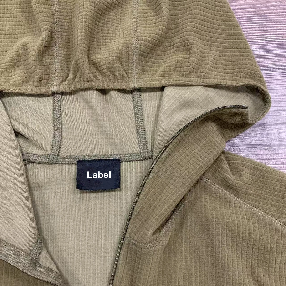 Heavyweight 250 GSM Thick Cotton Waffle TShirt Hood Blank Pullover Men’s Quarter 1/4 Zipper-Neck T-shirt Pullover Long Sleeve