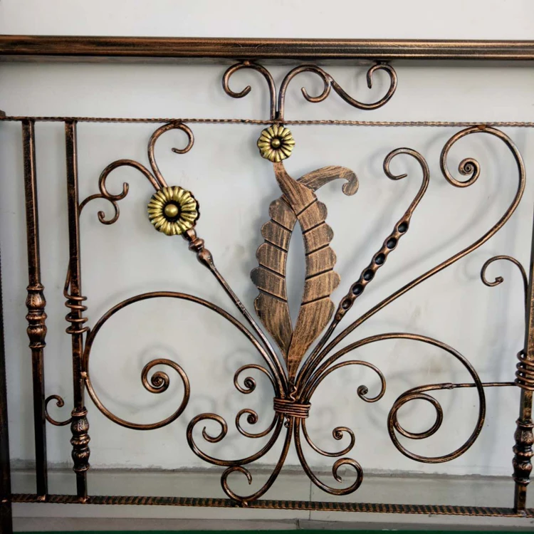 Новая современная Кованая Железная лестница Простой дизайн для железных лестниц перила