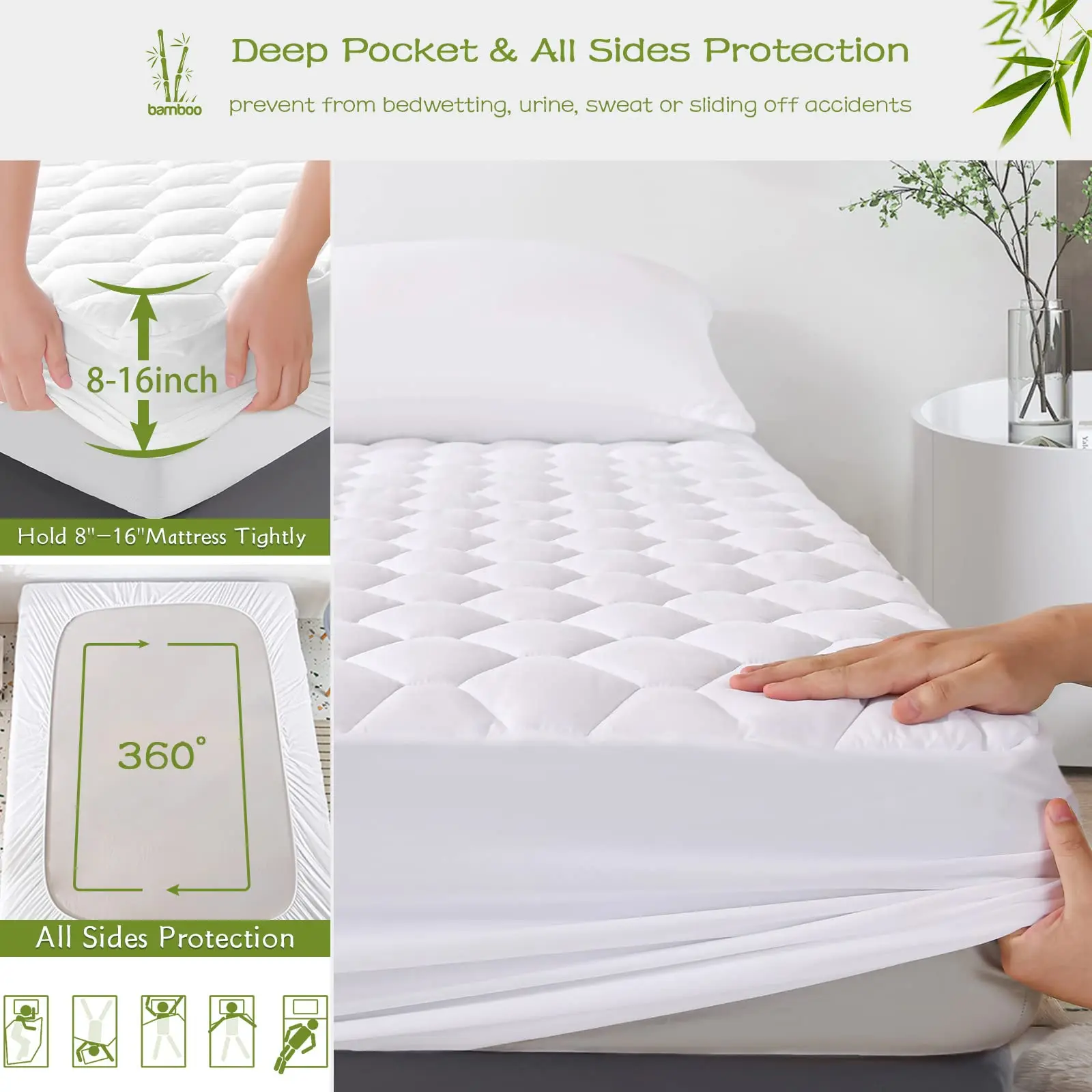 OEM Hypoallergenic Fitted Waterproof Bed Cover