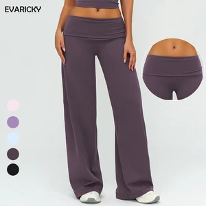 Evaricky New Arrivals Essentials High Waist Fashion Flare Pants Casual Sports Open Leg Running Workout Gym Fitness Yoga Pants
