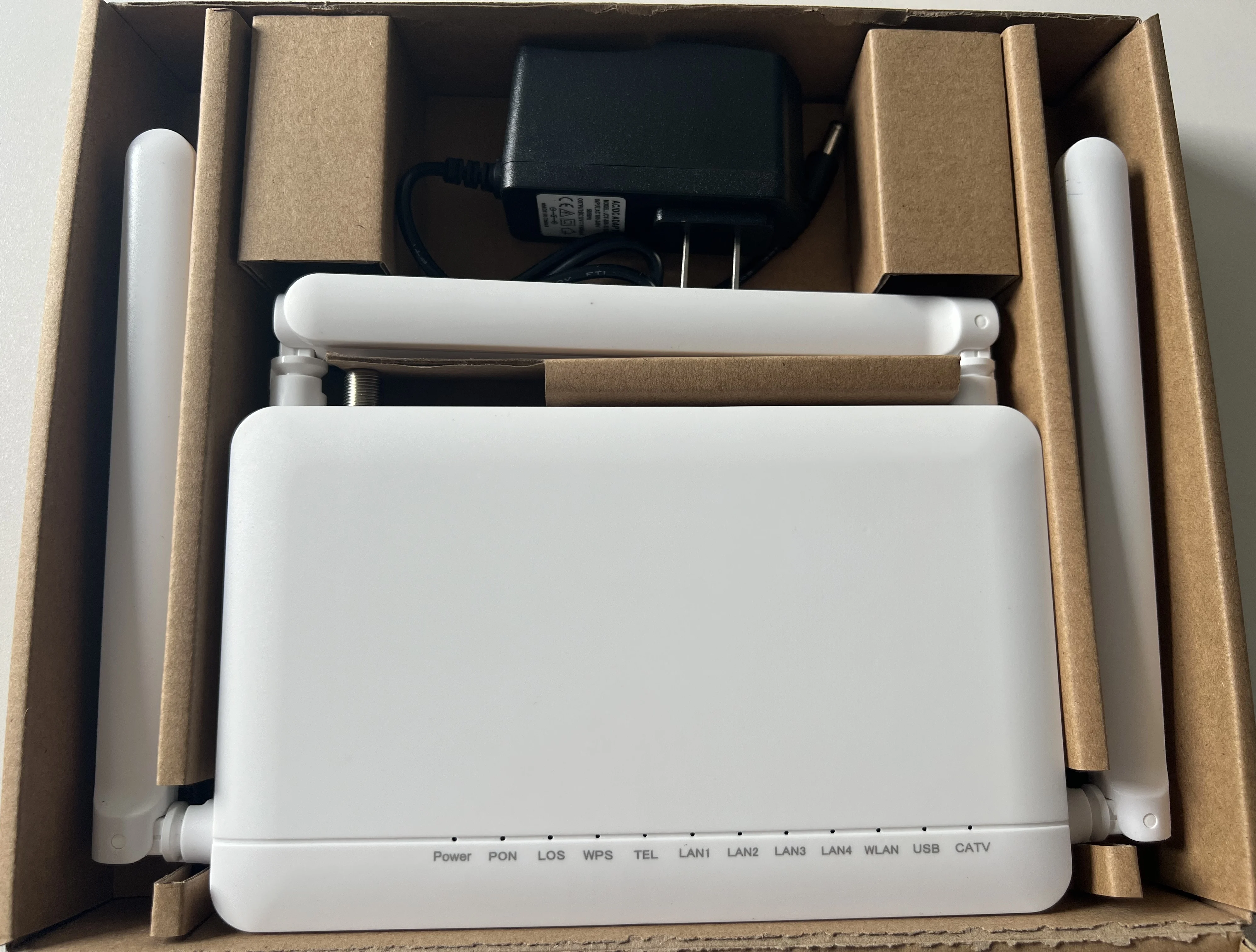 ZTE ZXHN F668 4GE GPON ONU with WiFi, POTS & CATV - Ideal for FTTH