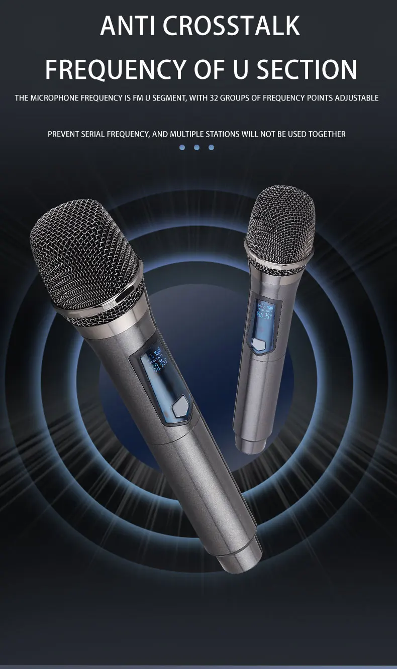 Professional FM Handheld Wireless Dynamic Mic Anti Interference Microfone Beta Condenser Wireless Microphone
