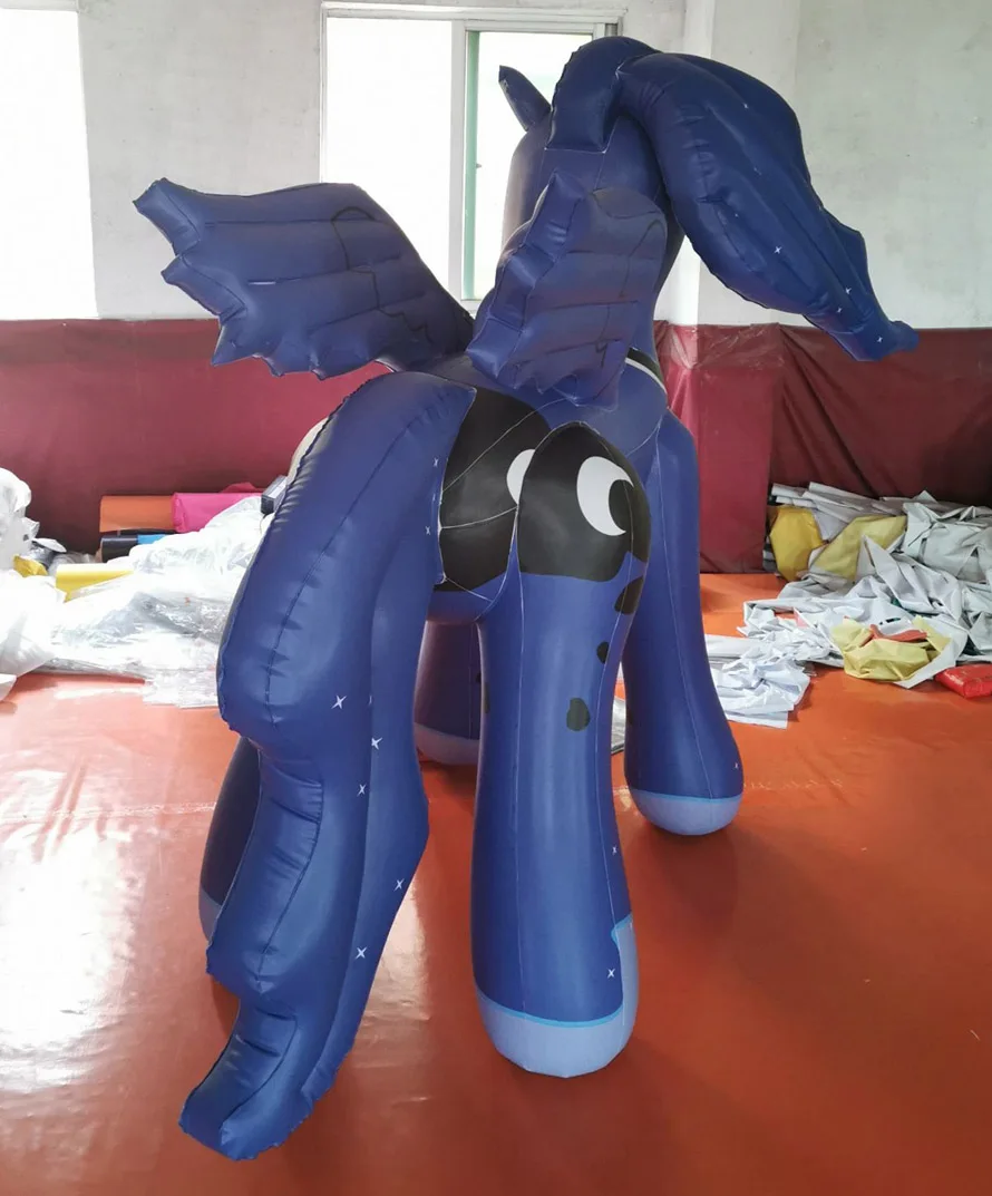 Mlp Inflable Chair Beile Customized 2m Tall PVC Cartoon Inflatable Horse
