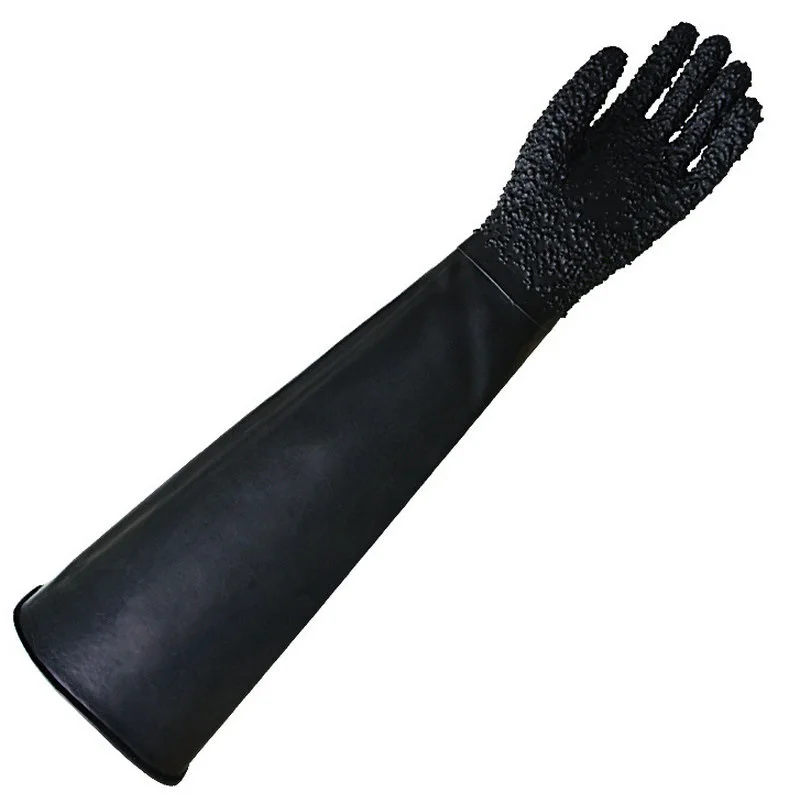 Pellet Rubber Sandblasting Gloves Box Sandblasting Gloves Wear ...