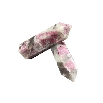 Wholesale 6-8 cm Natural Plum Blossom Tourmaline Point Tower Crystal Pink Tourmaline For Energy Healing And Home Decorations