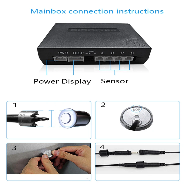 CISBO Front View LED Display Parking Kits Car Rear View Parking Sensos System