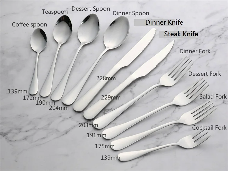 Stainless Steel Cutlery Set Spoons And Forks Silverware Sets Flatware ...