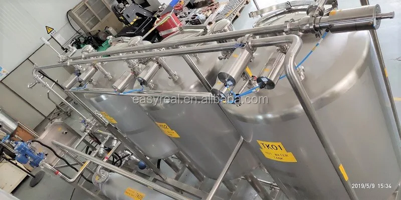 Индивидуальный автоматический полу. SUS304 оборудование для очистки фруктового сока, напитков, молока, питьевой воды