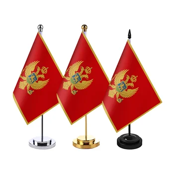 Customized Eritrea High Quality  Double sided Mini 14*21cm Table Flag Small Table Flag