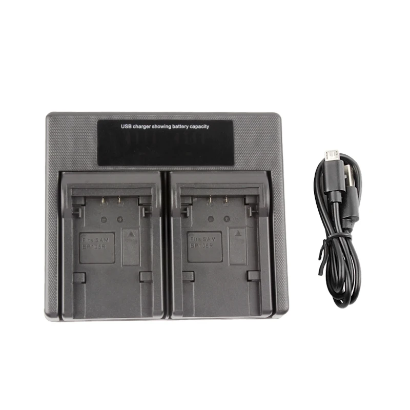 RingTeam BP-105R Dual Charger with LCD Light BP105R Battery Charger for Samsung HMX-F80 HMX-F800 HMX-G304 H400 HMX-G30 Cameras