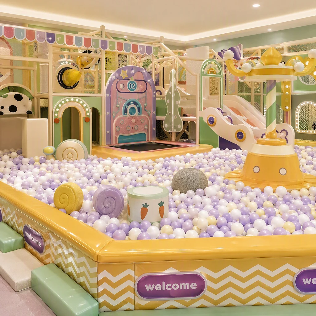 Custom Indoor Naughty Castle Kids Soft Play Equipment CE CPC Certified Slide Ball Pit Climbing Tunnel for Commercial Area