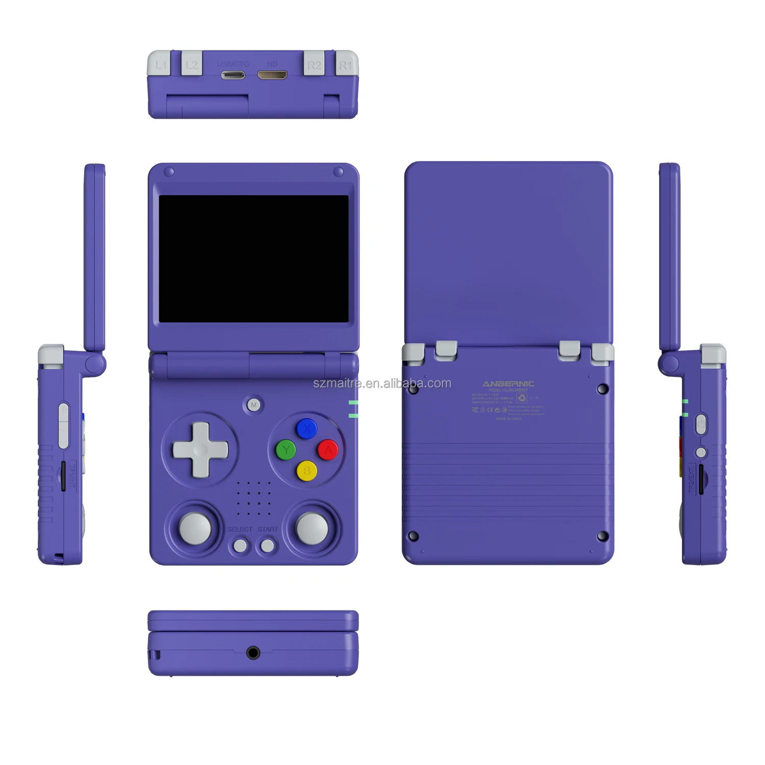 Anbernic RG34XXSP - Retro Game Console with 9000 Built-in Games