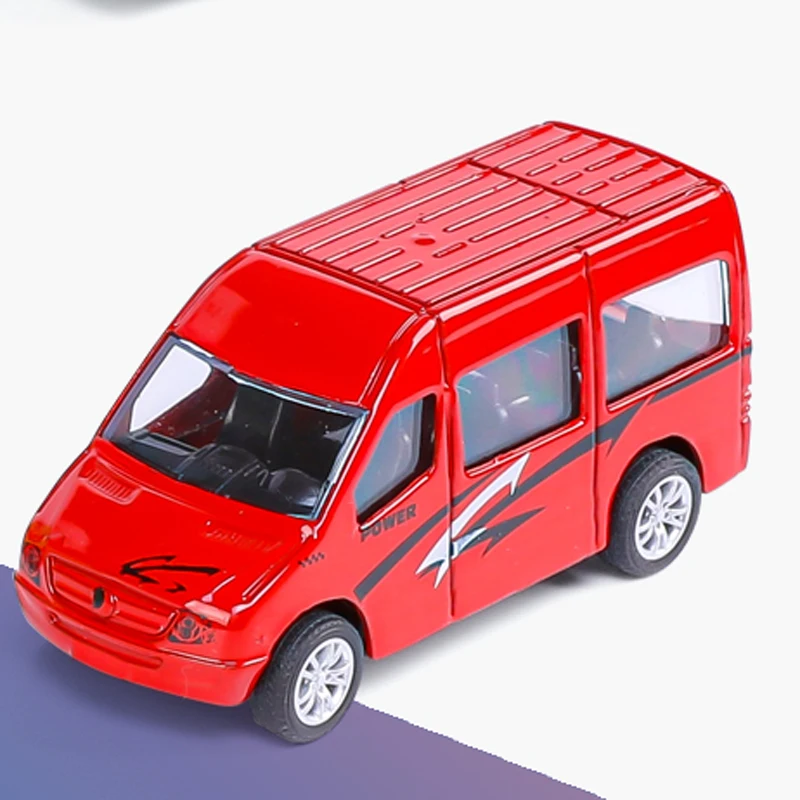 Simulation Diecast Metal Alloy Bus Pull-Back Toy Car Model
