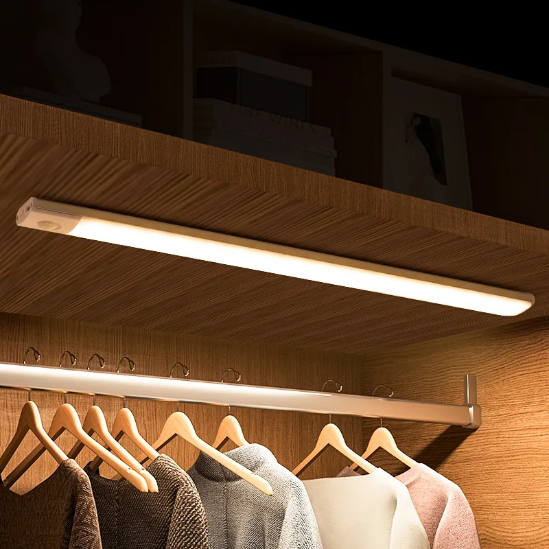 Ultra-thin Indoor Lighting Bottom Luminous Kitchen Cabinet Closet Lights Led Motion Sensor Light