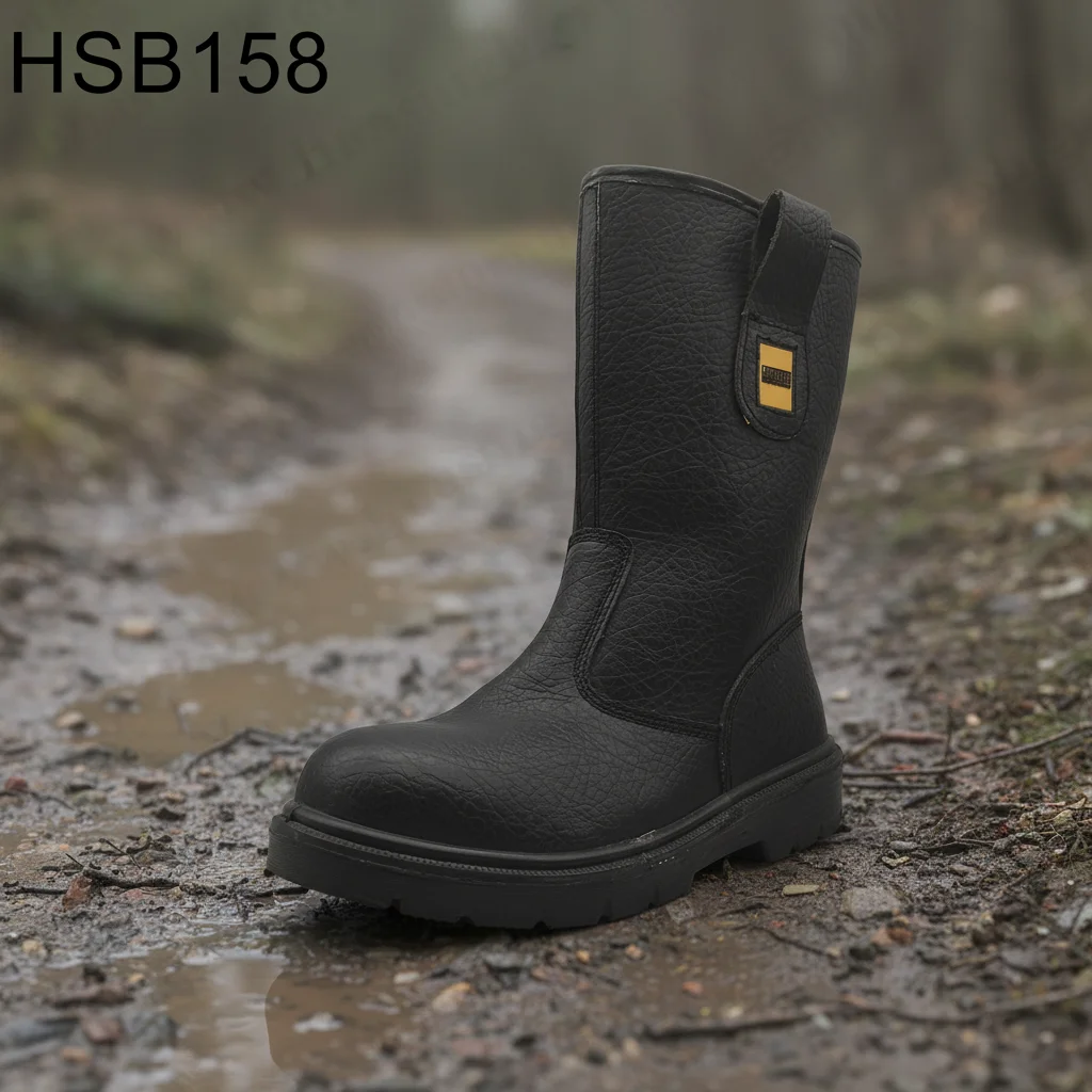 HY,coal Industry Warm Real Wool Lining Brown/black Safety Boots Bridge Construction Anti-acid Sole 14