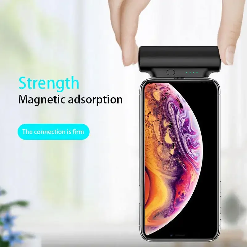 2024 Latest Universal Magnet 3 in 1 Mini Power Bank 5000mah Portable Mobile Charger Quick Charging Power Bank with Led Indicator