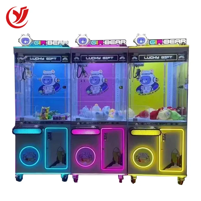 Wholesale best-selling neon fully transparent claw machine commercial claw machine