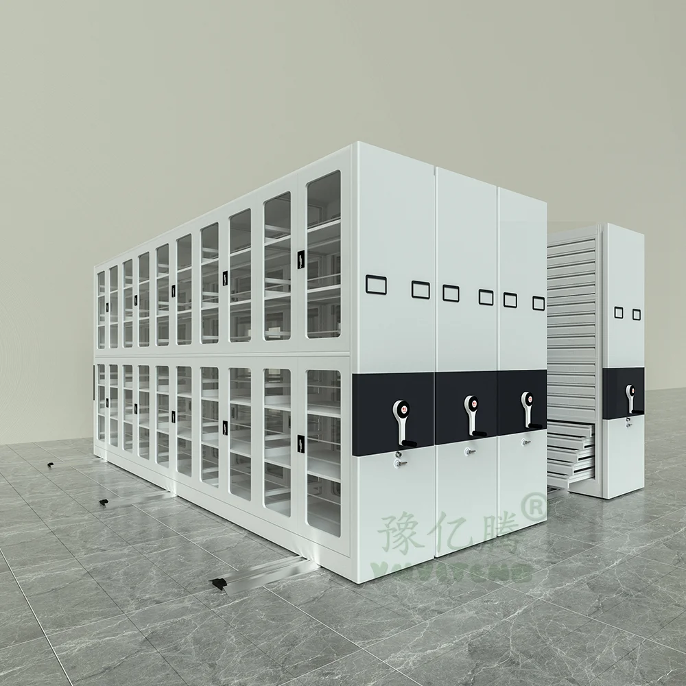 High-density Mechanical Library Mobile Shelving System Movable File ...