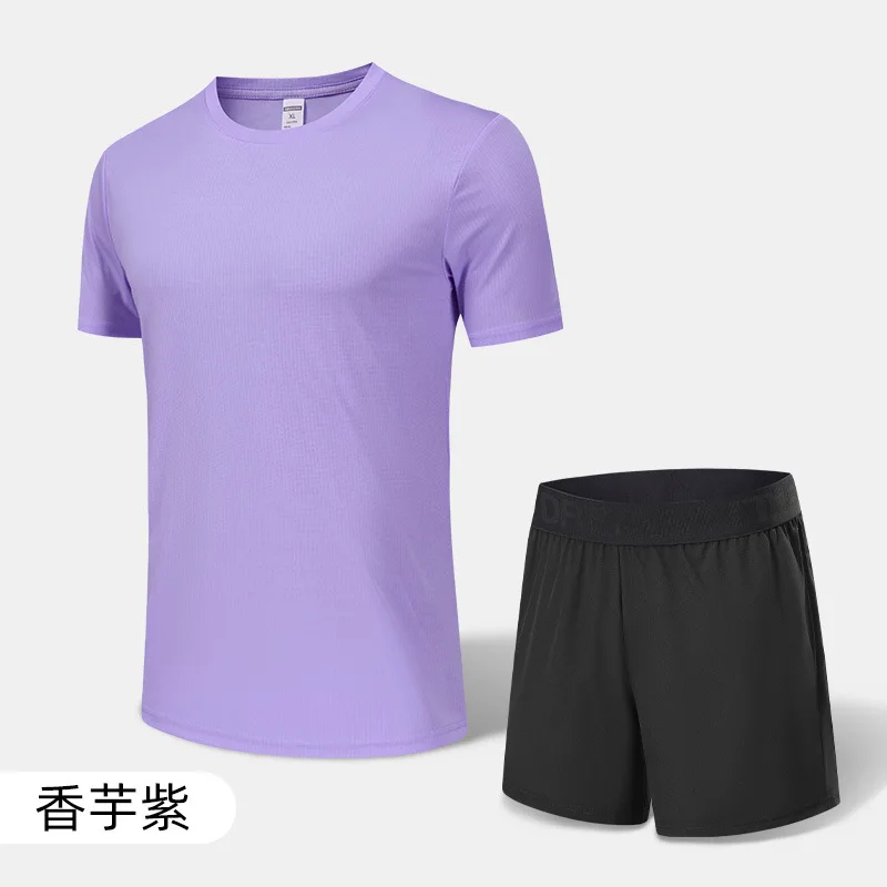 Quick-dry Suit Men's Outdoor Running Leisure Fitness Basketball Sports T Shirt and Short aperçu 8