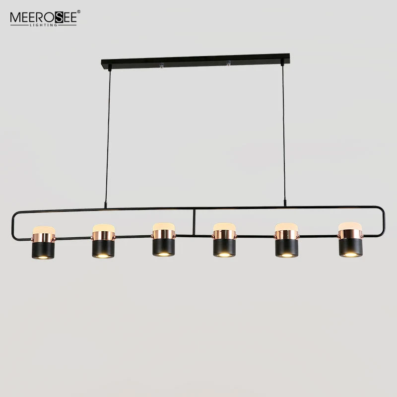 Meerosee Modern Black Hanging Pendant Lights Indoor Home Kitchen Bar Light with Metal Shade MD86775