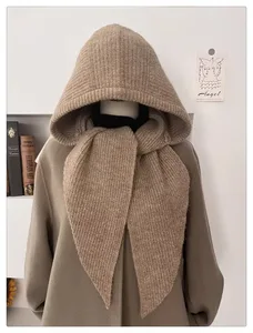 New Double C Wool Computer Knitted Female Winter Warm Ear Protection Pullover Hat Party Use All-match Headwear Cold-proof