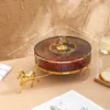 Gilded carriage round fruit platter (smoky gray)