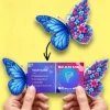 Carte pliante découpée en forme de papillon
