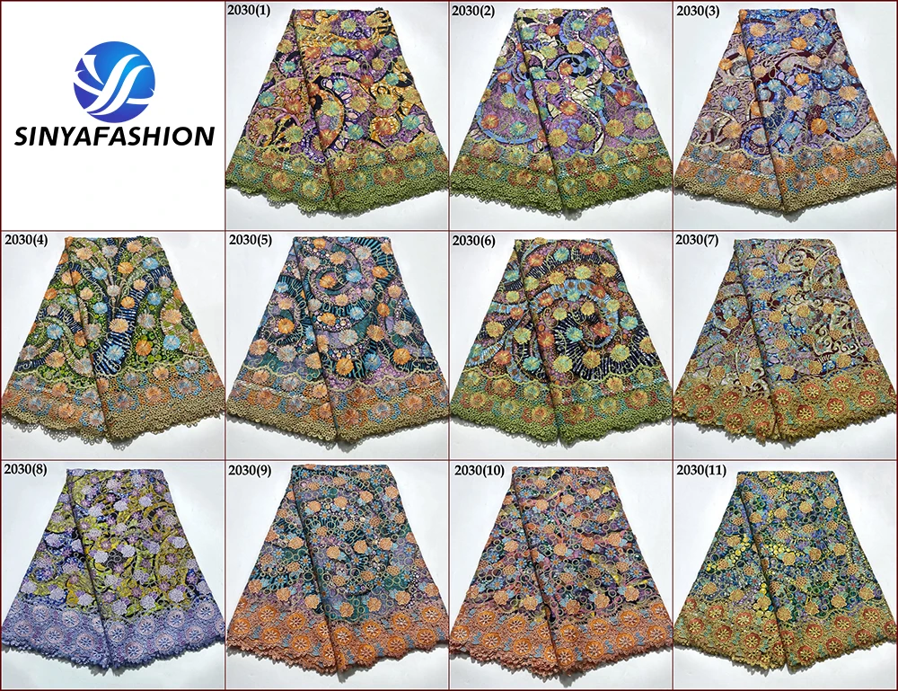 Sinya Luxury 3D Embroidery Applique Lace Super Style Grand Wax