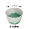 9 inches with bag