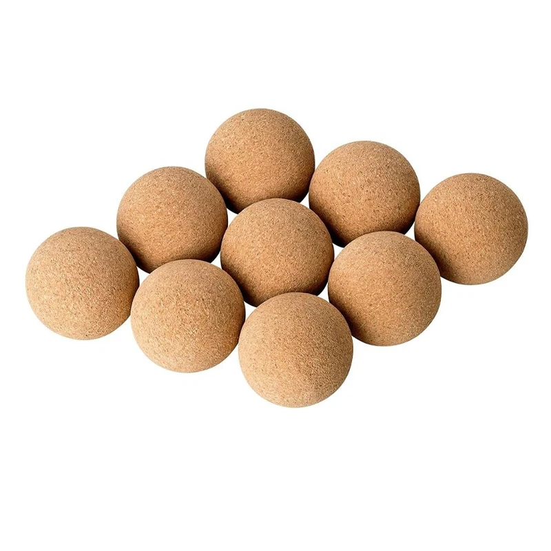 Ecofriendly 8cm Cork Massager Ball Custom Yoga Exercise Peanut Cork