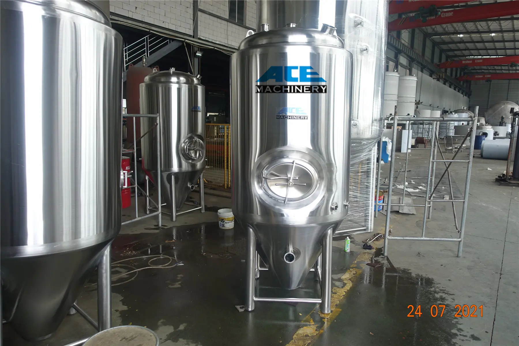 Коническая емкость для брожения пива из нержавеющей стали 200 л 500 10000 пивоваренное