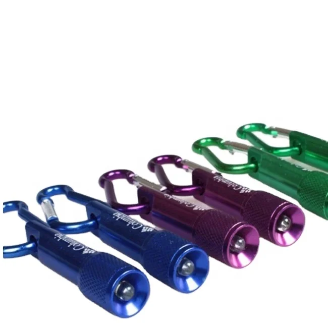 Индивидуальный рекламный Алюминиевый Карабин Мини светодиодный фонарик