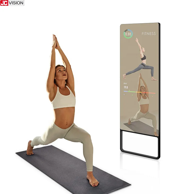 JCVISION 42inch Home fashion smart mirror software intelligent tonal touch screen digital body fitness mirror