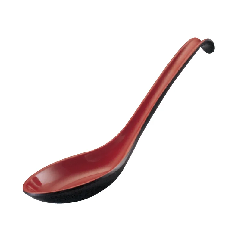 Free Sample Customized Logo Asian Rice Soba Noodle Ramen Chinese Won Ton Melamine Soup Spoon
