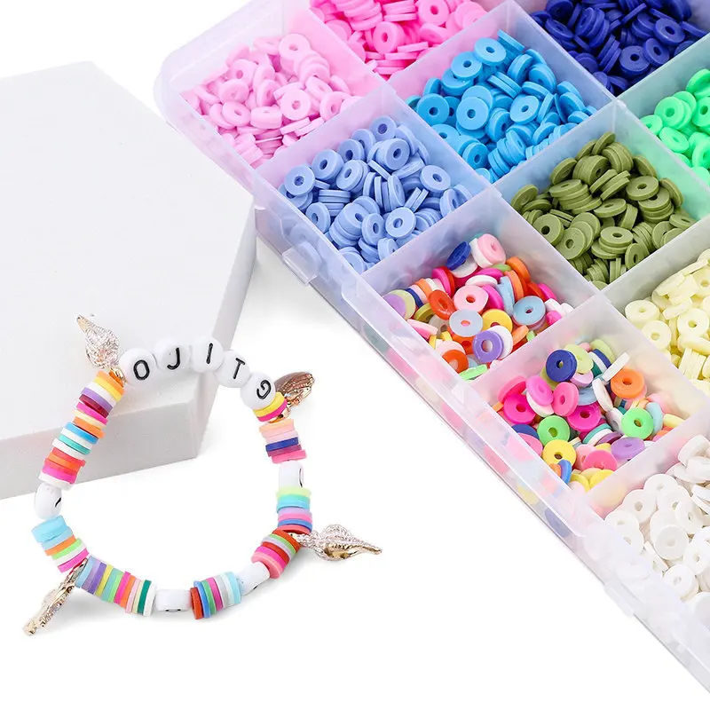 Summer Colorful Heishi Polymer Clay Bead Set For Kids Diy Jewelry ...