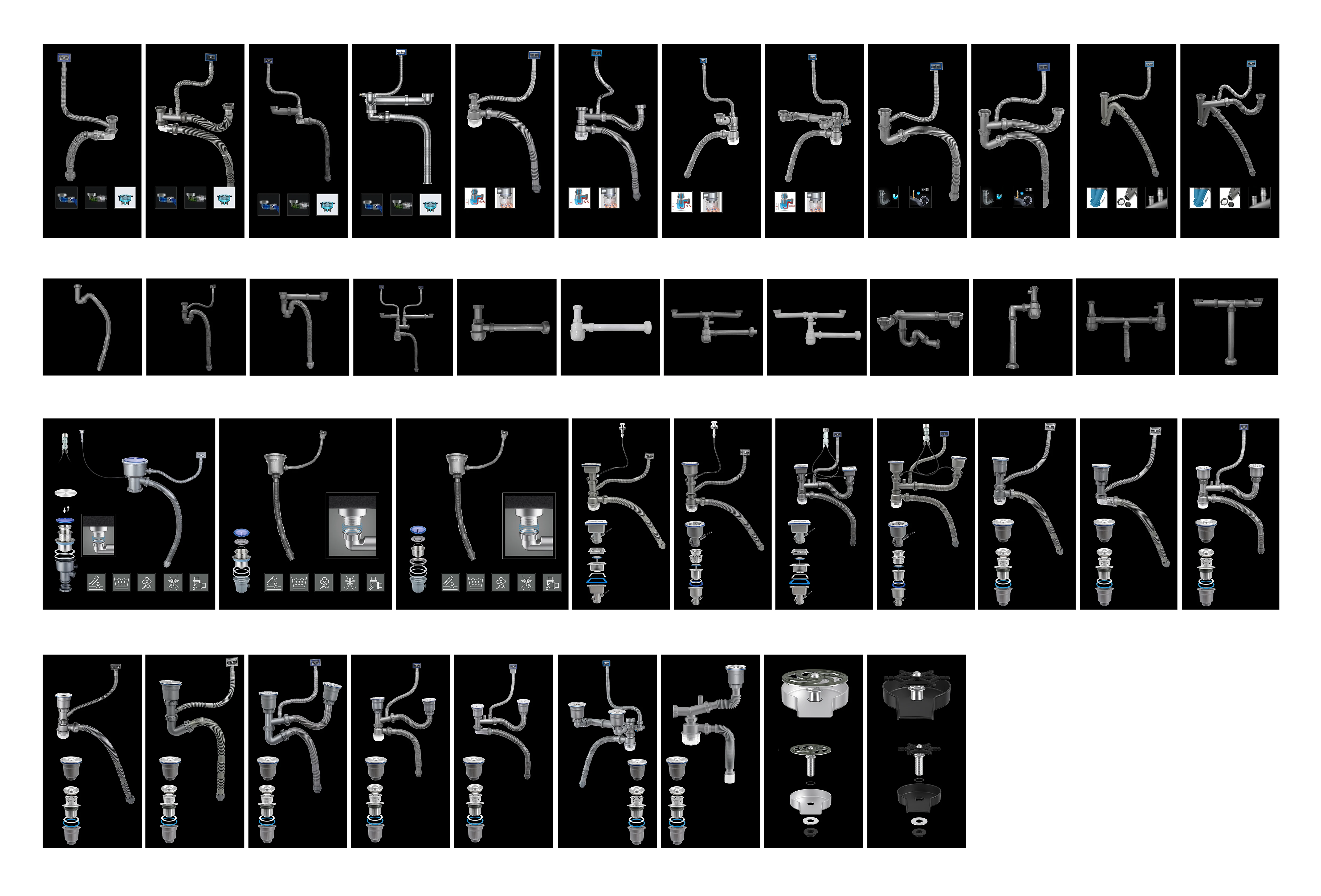 140 sink plug 40 waste pipe drainage system-17