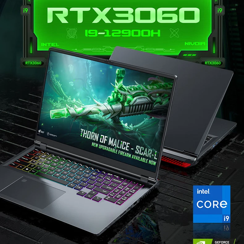 Barebone Laptops without RAM SSD 16 inch Original i9 12900H Gaming Laptops RTX 3060 Core i9 RTX Business Laptops 111019