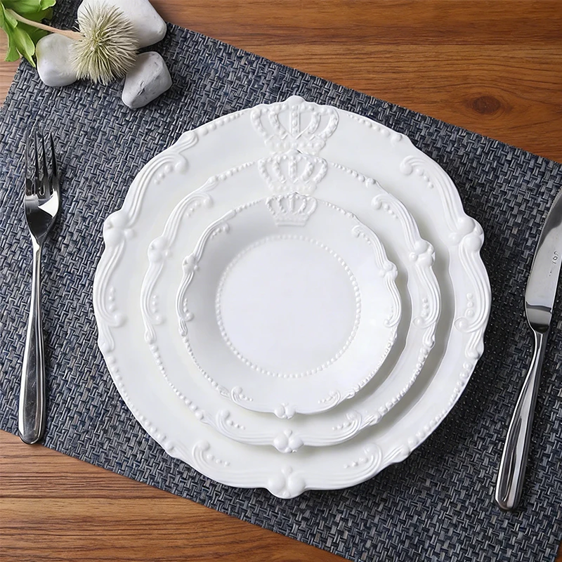 Couverts en céramique personnalisés – Assiette à steak et à spaghetti, assiette plate occidentale créative, service OEM/ODM