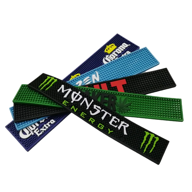 Soft PVC Bar Mat With Logo for Beer & Drink Branded Pvc bar Service Mat bar Rail Mat