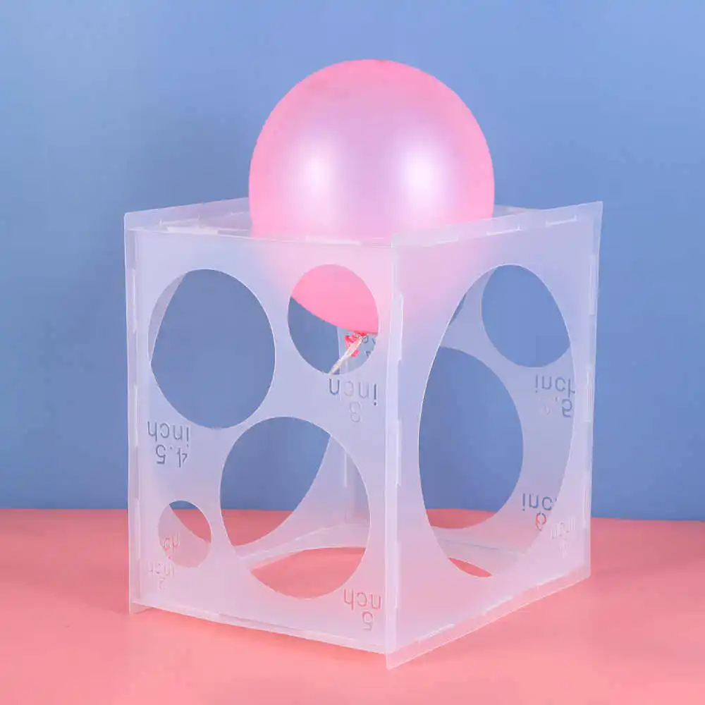 11 Hole Collapsible Plastic Helium Balloon Canister Sizer Box For