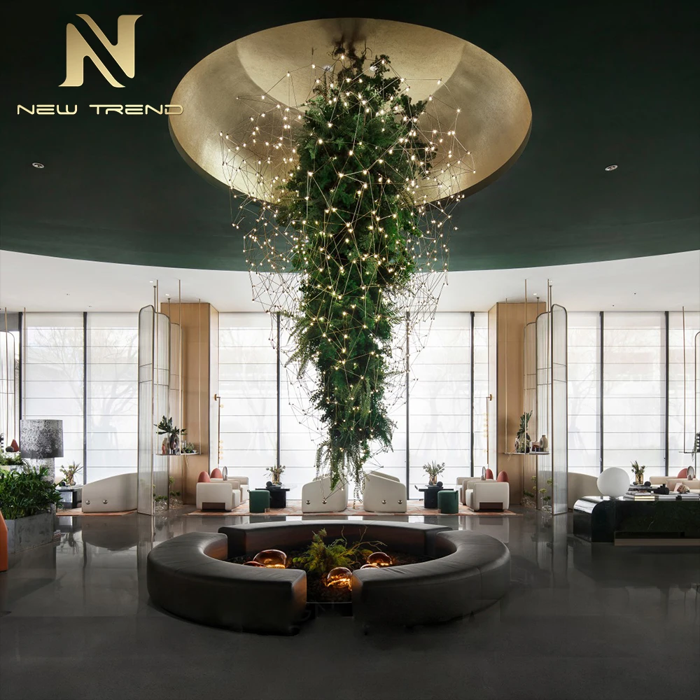 CPL-262 Custom Indoor Landscape Decoration Lighting Nature Inspired Lamp Tree Shape LED Chandelier