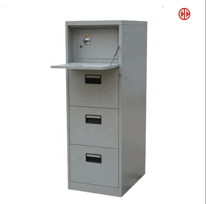 Metal File Cabinet Office 4 Drawer Lateral Storage Steel Filing Cabinet with Safety bar Lock