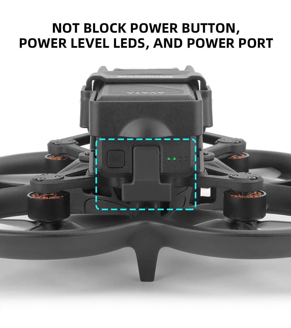 ABZEKH Fermo Anticaduta Per Batteria Drone DJI Avata – Cover Protettiva In ABS, Leggera E Resistente All'Usura (Grigio) - 2