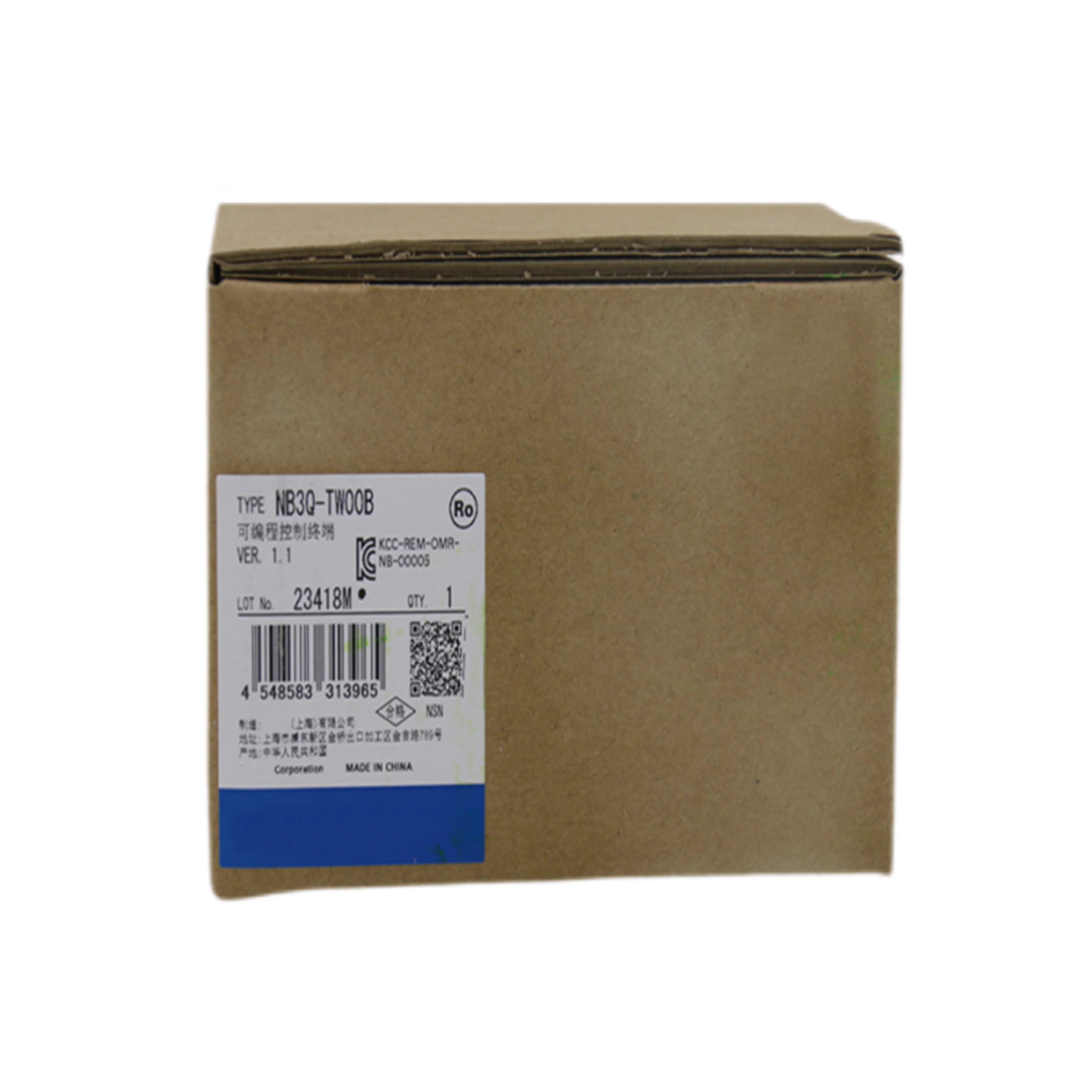 Màn hình HMI cảm ứng Omron NB3Q-TW00B chính hãng mới với độ hiển thị rõ nét và phản hồi cảm ứng nhạy bén. Hoạt động ổn định cho việc giám sát thiết bị, điều chỉnh thông số và tương tác dữ liệu trong các hệ thống tự động hóa cơ khí công nghiệp.
