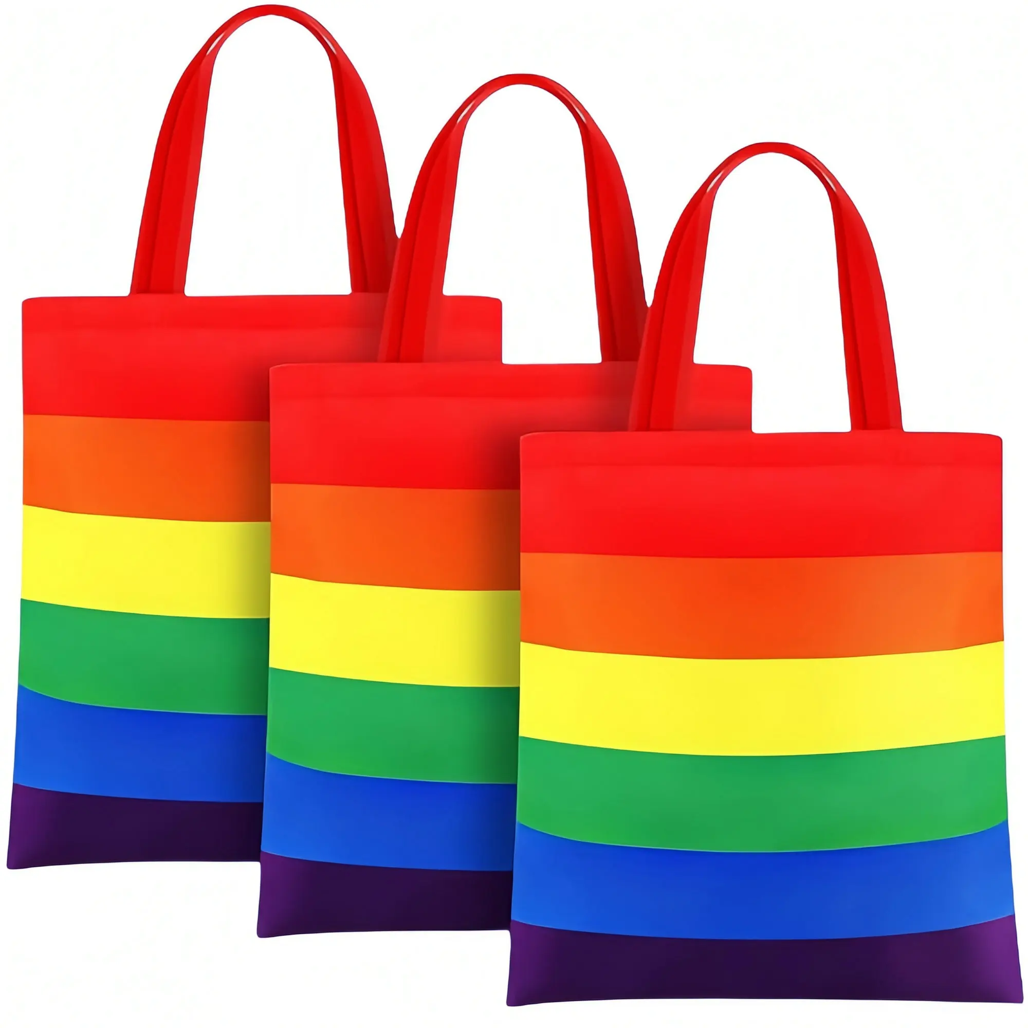 Tas Tote bendera pelangi Pride tas belanja kanvas pelangi tas Tote Pride  tas tangan kanvas kanan Equity LGBTQ Pride
