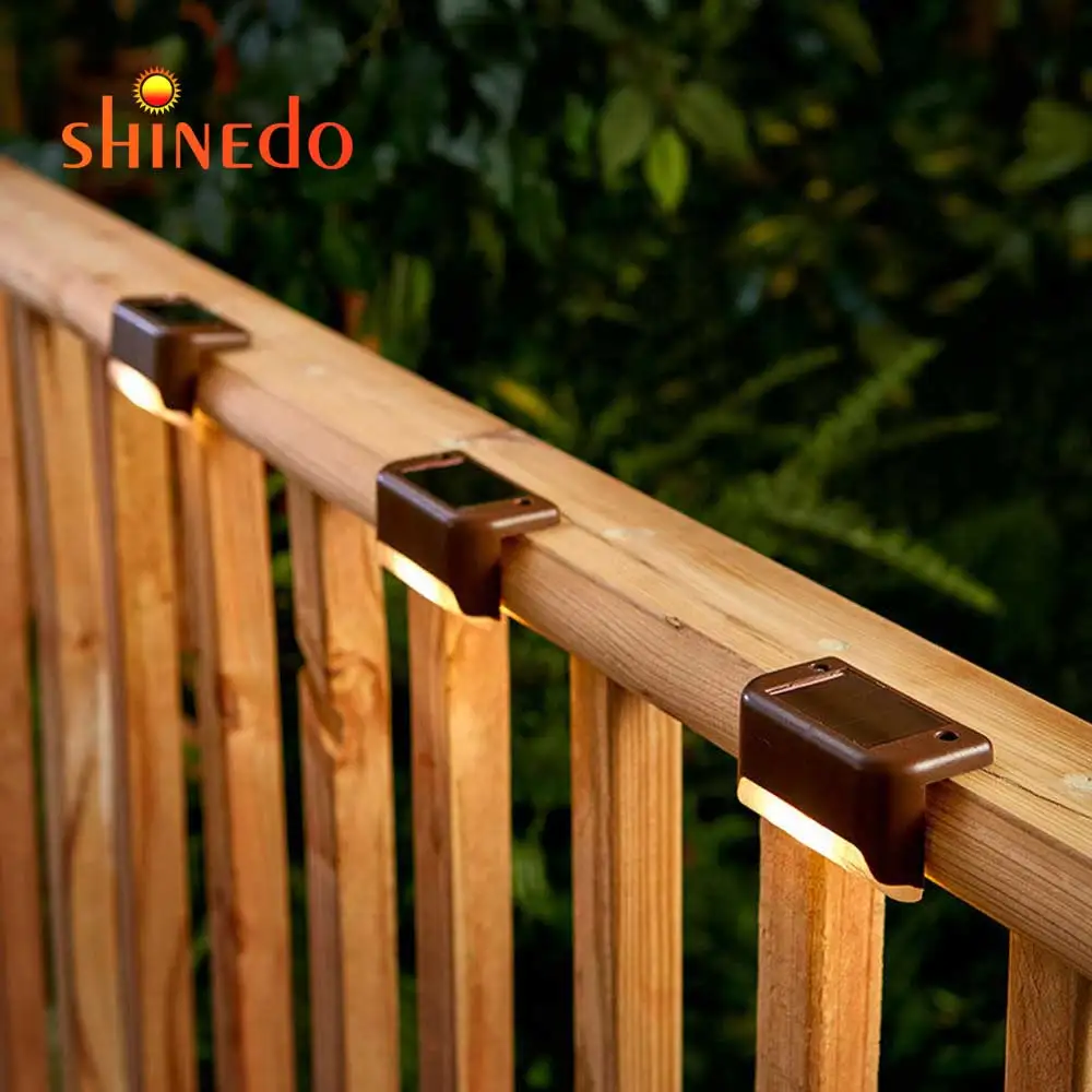 Solar Deck Lights LED Solar Step Lamp Outdoor Waterproof Solar Fence Light for Patio Stairs Garden Pathway Step Yard